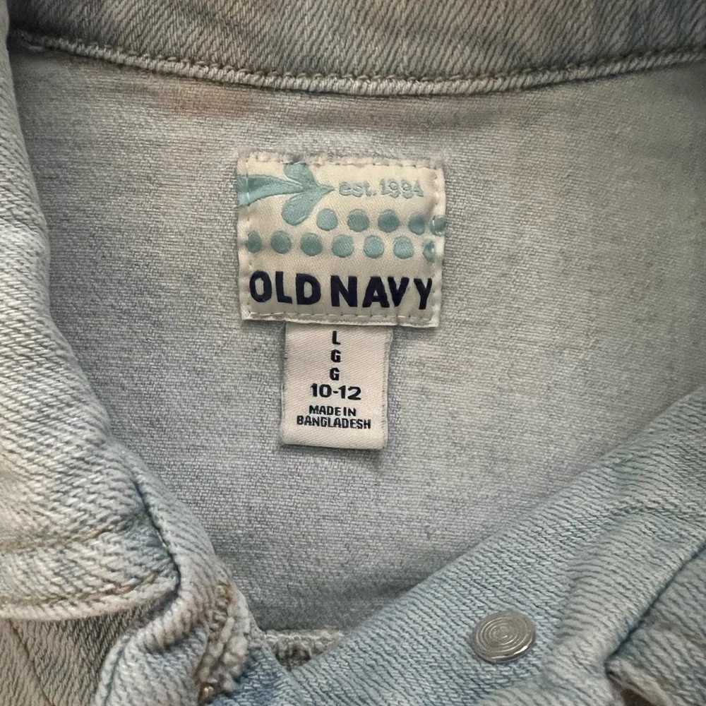 Old Navy Light Blue Jean Jacket Size 10/12